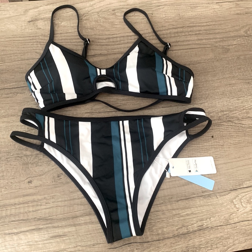 Striped bikini